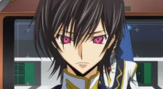 😐 78691207 Lelouch Lamperouge Code Geass Anime, Lelouch, Zero, Code Geass, Menino Anime, Personagem telegram sticker