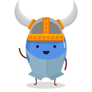 💪 94bda5f2 ไวกิ้ง, หมวก, การ์ตูน, ตัวละคร, น่ารัก telegram sticker