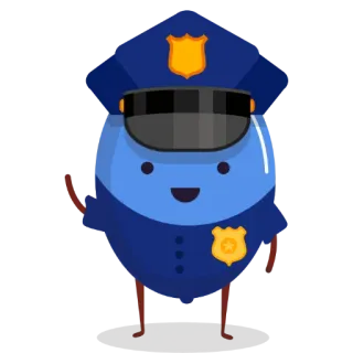 🤔 c9b7a670 ตำรวจ, นายตำรวจ, การ์ตูน, เจ้าหน้าที่, เครื่องแบบ, การบังคับใช้กฎหมาย telegram sticker