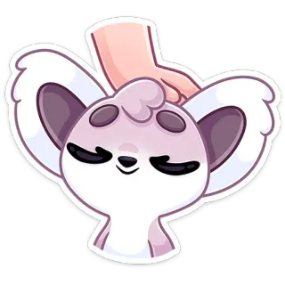 😌 fe4a280c binatang, imut, kartun, lemur, elus, ramah telegram sticker