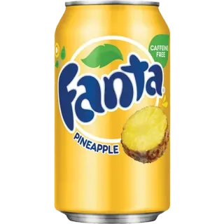 🥳 fa731972 FANTA PINEAPPLE fanta, ananas, frisdrank, drank, drankje, cafeïnevrij telegram sticker