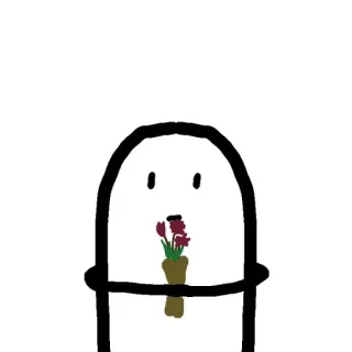 🌱 08d88289 hoa, hoa tulip, dễ thương, hoạt hình, bó hoa, nhân vật telegram sticker