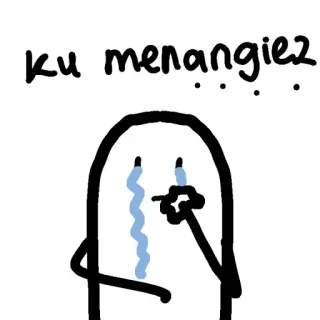🌱 61826926 ku menangiez khóc, buồn, nước mắt, hoạt hình, cảm xúc telegram sticker