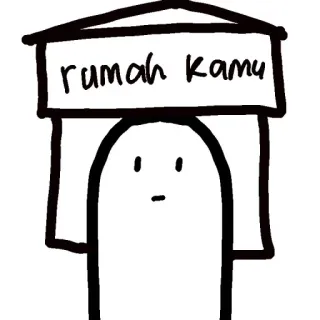 🌱 6ff2bfbb rumah kamu nhà, tổ ấm, Indonesia, hoạt hình, nhân vật telegram sticker
