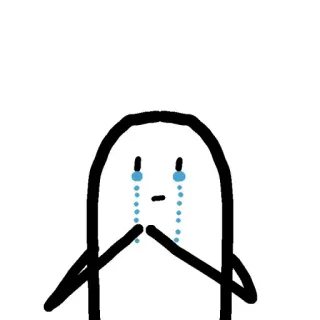 🌱 b0746677 buồn, khóc, đơn giản, hoạt hình, cảm xúc, nước mắt, vẽ telegram sticker