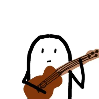 🌱 db698def guitar, âm nhạc, hình que, hoạt hình telegram sticker