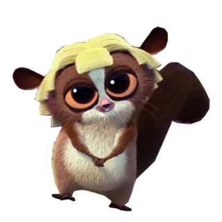 ☺️ e81d1d00 Mort Madagascar lemur, lucu, kartun, madagaskar, hewan telegram sticker