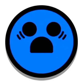 😱 97f1c647 blue, emoji, face, shocked, expression telegram sticker