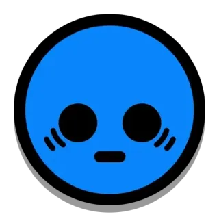😵 98614f44 emoji, cute, blue, face, simple telegram sticker