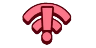 🌟 e70510ce wifi, internet, connection, error, warning, exclamation mark telegram sticker