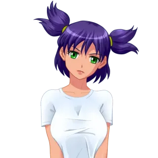 😠 01083008 animé, fille, dessin animé, personnage, femme telegram sticker