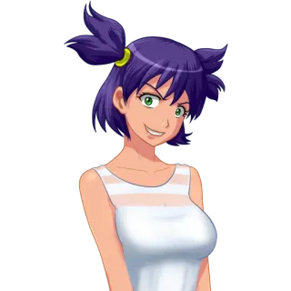 😈 257d9a62 Anime, fille, souriant, dessin animé, mignon telegram sticker