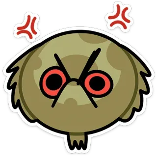 🤬 4225c4d7 โกรธ, หงุดหงิด, รำคาญ, การ์ตูน, สีหน้า, อารมณ์, สติกเกอร์ telegram sticker