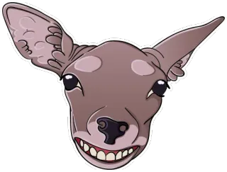 😁 0e341d46 hond, dier, sticker, cartoon, wezen telegram sticker