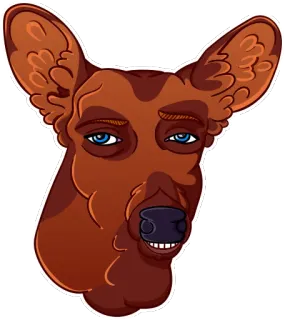 🦌 6dbd3adc dier, hert, cartoon, grappig, schattig, sticker telegram sticker