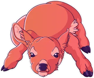 🦌 bbfed894 hert, dier, schattig, ree, cartoon, illustratie telegram sticker