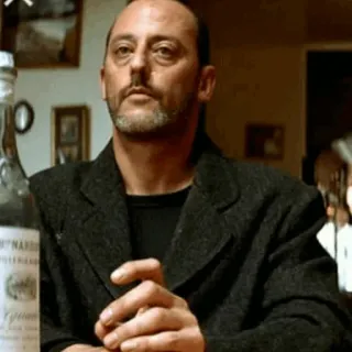 😐 894f41f7 Léon Léon: The Professional レオン, レオン (映画), ジャン・レノ, 映画, 殺し屋 whatsapp sticker