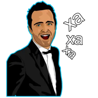 🤣 319d456a xaxa man, suit, cartoon, laughing, xaxa, celebration telegram sticker