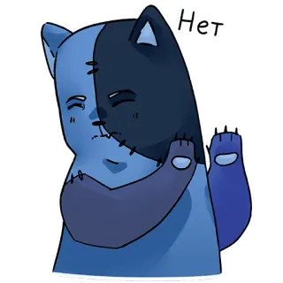 😐 387b94c3 Нет kucing, tidak, ketidaksetujuan, penolakan, negatif, imut telegram sticker