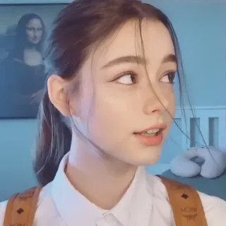 🌸 96240c8a 肖像, 女人, 女孩, 蒙娜丽莎, 年轻, 脸 telegram sticker