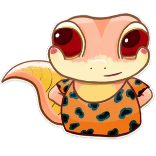 😇 12e8eb5c kadal, kartun, binatang, imut, tokek, reptil, kawaii whatsapp sticker