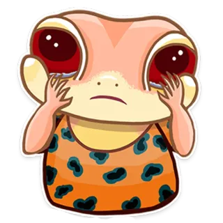 😢 35c2afc5 katak, menangis, sedih, air mata, hewan, kartun whatsapp sticker