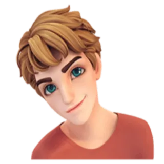 🙃 5cb1e40d 卡通, 男性, 肖像, 男孩, 角色 telegram sticker