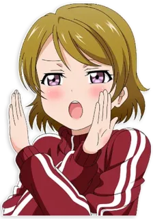 🙅 b682a3b4 动漫, 女孩, 卡通, 角色, 可爱, 惊讶 whatsapp sticker