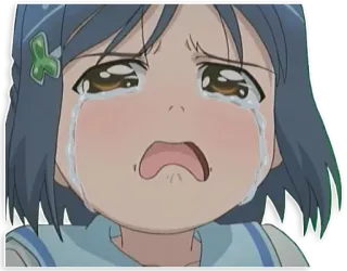 😭 ca74c9c7 动漫, 哭泣, 悲伤, 女孩, 眼泪 whatsapp sticker