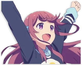 🙌 dcd8dc82 动漫, 女孩, 可爱, 开朗, 快乐, 庆祝 whatsapp sticker