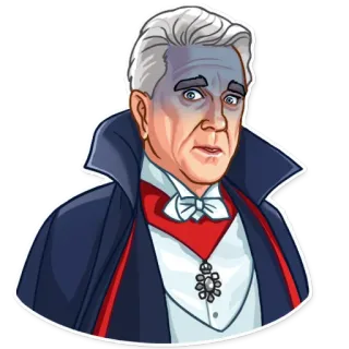 Leslie Nielsen telegram stickers