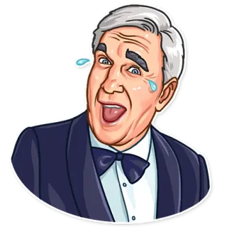 Leslie Nielsen telegram stickers