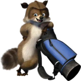 💼 5c95e100 RJ Over the Hedge mapache, Vecinos invasores, animal, dibujos animados, gracioso telegram sticker