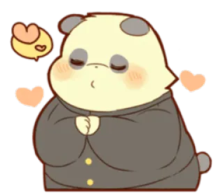 😘 f162c93d panda, cute, animal, cartoon, kawaii, heart, love whatsapp sticker