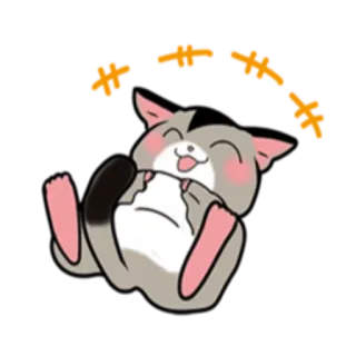 😃 0befb485 chat, mignon, joyeux, animal, autocollant, dessin animé, ludique telegram sticker