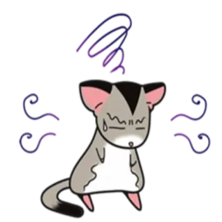 😑 c7dd7805 animal, chinchilla, mignon, triste, pleurer telegram sticker