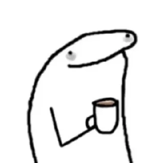 ✨ 4a3c27b2 コーヒー, ミーム, 棒人間, 飲み物, リラックス, かわいい telegram sticker