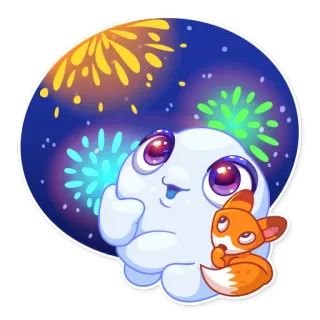 🎆 25d31df1 น่ารัก, ดอกไม้ไฟ, สุนัขจิ้งจอก, สัตว์ประหลาด, น่ารักน่าเอ็นดู, การ์ตูน telegram sticker