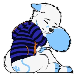 🙁 31a767d1 Furry, Động vật, Ôm, Dễ thương, Kawaii telegram sticker