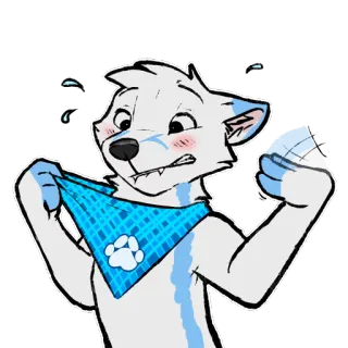 😳 435d7677 Furry, Động vật, Chó, Sói, Hoạt hình, Khăn bandana telegram sticker