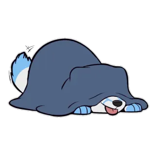 😶 53f77912 chó, buồn ngủ, động vật, dễ thương, hoạt hình, chăn telegram sticker