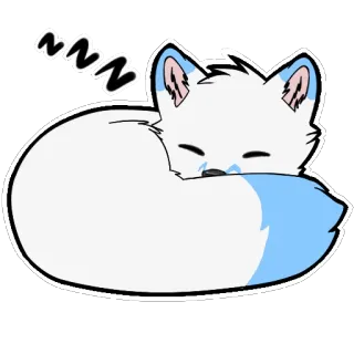 💤 fab9f250 ZZZ ngủ, động vật, cáo, hoạt hình, đang ngủ, zzz, mệt mỏi telegram sticker