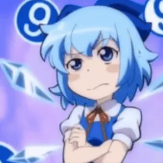 🧐 73552086 Cirno Touhou Project anime, cirno, touhou, imut, karakter, permainan telegram sticker