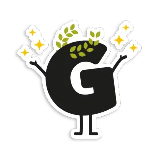 👏 730859c4 Буква G, Персонаж, Иллюстрация, Мультфильм whatsapp sticker