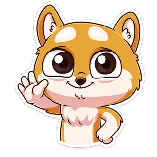 👋 0c23d35e pies, słodki, zwierzę, kreskówka, naklejka telegram sticker