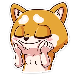 ☺️ 8a1a86ac pies, słodki, zwierzę, kawaii, zwierzę domowe, emoji telegram sticker