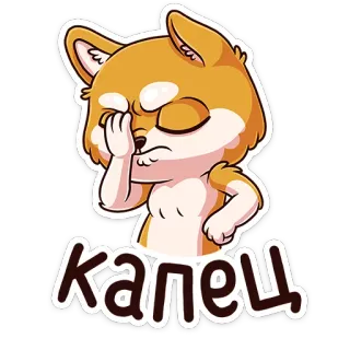 🤷 927a1eca Капец pies, słodki, zirytowany, rozczarowany, smutny telegram sticker