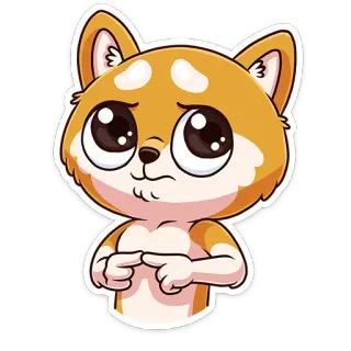🥺 a842571c pies, słodki, nieśmiały, wymijający, nerwowy, szczeniak, uroczy, zawstydzony telegram sticker