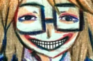 🌟 2a127fbc アートワーク, ドローイング, ポートレート, 不気味, デジタルアート telegram sticker