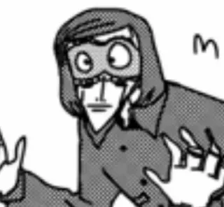 🌟 2bd522de マスク, 人, フード, 漫画, イラスト, 挿絵 telegram sticker